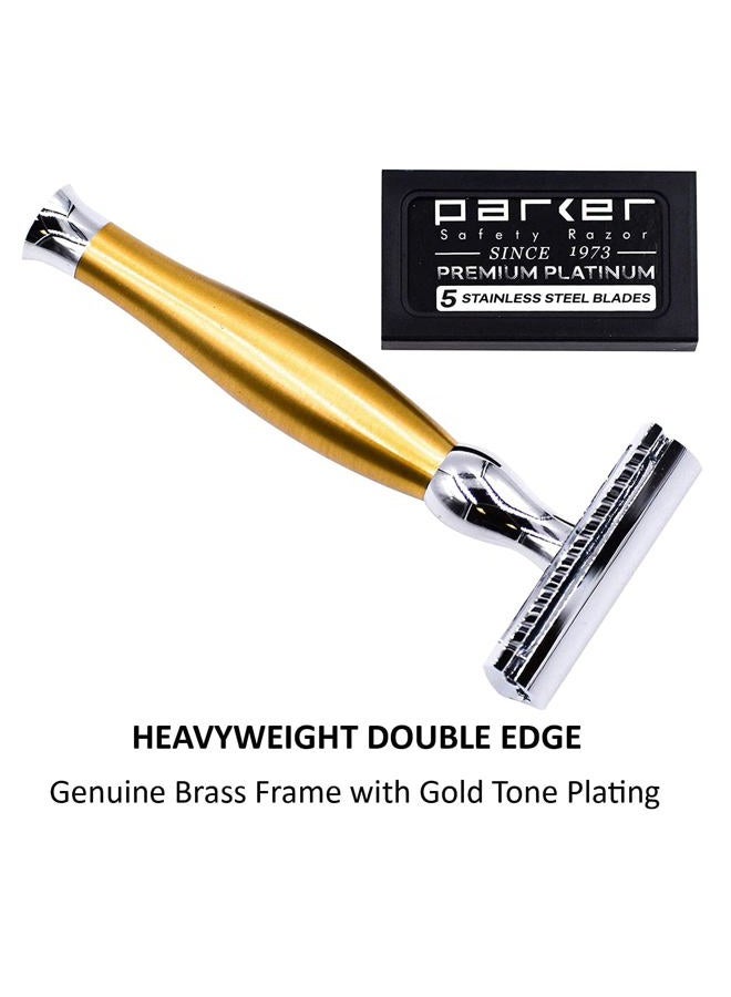 Parker Safety Razor 48R شفرات حلاقة ثقيلة مزدوجة الحافة و 5 شفرات مميزة - Image 5