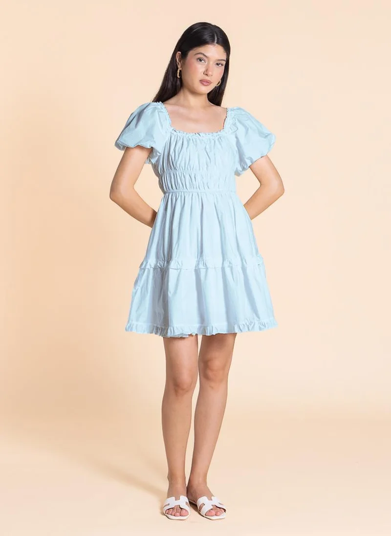 شايبس SHORT DETIAL RUFFLED DRESS