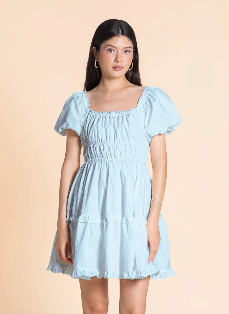 شايبس SHORT DETIAL RUFFLED DRESS