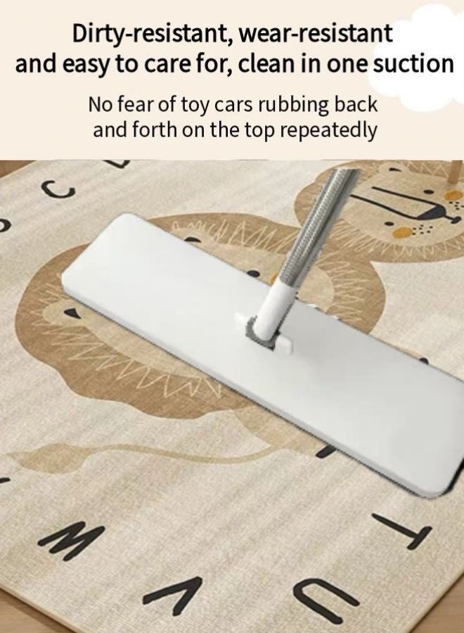 Vixplorn Newborn Games Kids Rug Mat Carpet, Car Rugs for Kids Toy Cars, Non Slip Floor Mats for Kids, Educational Area Play Rugs for Kids Playroom Bedroom， Children's Educational Fun Carpet  120*160cm - Image 4