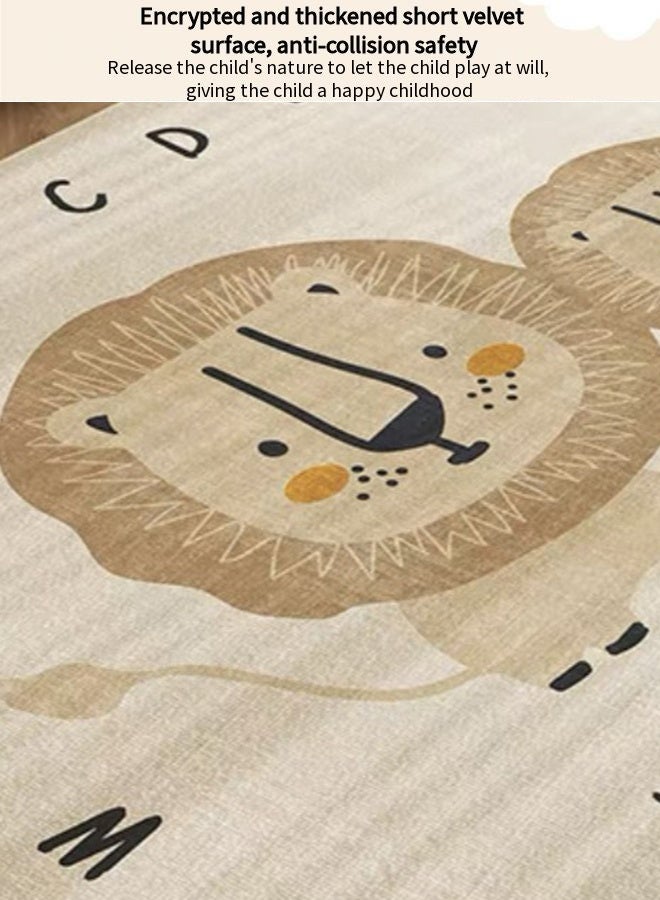 Vixplorn Newborn Games Kids Rug Mat Carpet, Car Rugs for Kids Toy Cars, Non Slip Floor Mats for Kids, Educational Area Play Rugs for Kids Playroom Bedroom， Children's Educational Fun Carpet  120*160cm - Image 3