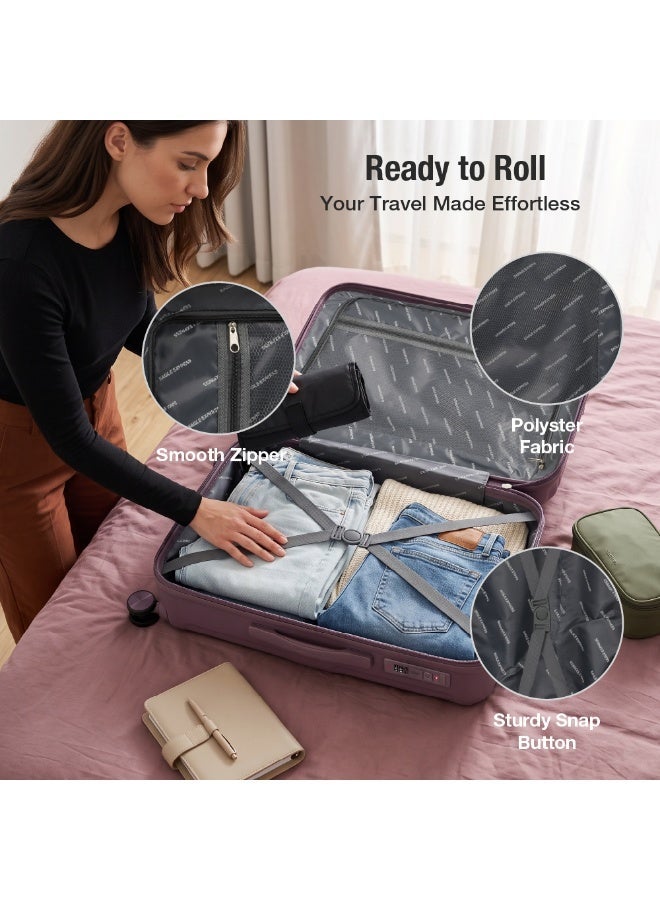 Eagle Express Neon X 28 Inch Large Luggage Purple, PP Hard Shell Check-In Trolley Suitcase with Lightweight Design, Scratch Resistant Travel Bag, 360 Spinner Wheels, Secure Lock System and 2 Year Warranty - Image 5