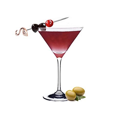 DEEKOUDT Flamingo Martini Cocktail Picks Reusable Olive Picks Garnish Skewer Fruit Toothpicks Pack of 8 (Rose Gold Flamingo) - Image 3