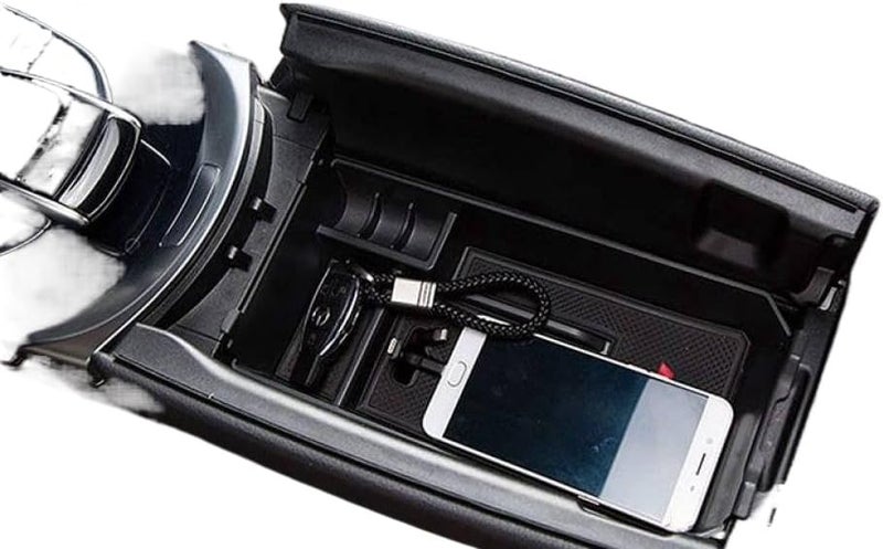 صينية منظم الكونسول المتوافقة مع فئة W205 C وفئة W253 GLC 2015-2020 صندوق تخزين مسند الذراع الكونسول - Image 4