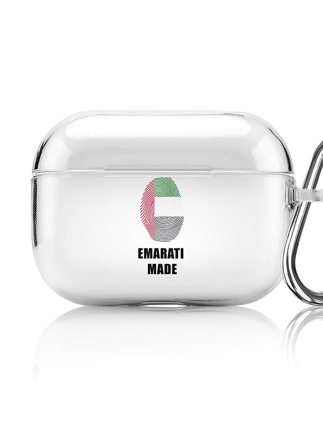 Stylizedd Classic Clear printed Case for Apple AirPods Pro 2nd Generation Thin Transparent Cover [Designed for Apple AirPods Pro 2nd Generation] - Emarati Made - Image 1