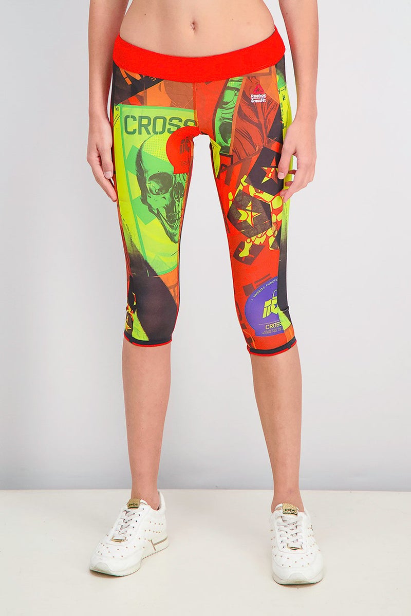 Reebok Women Sportswear Fit RCF Chase Capri Prime Tights, Multicolor - Image 1