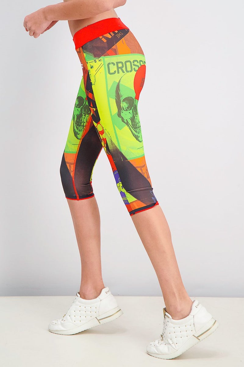 Reebok Women Sportswear Fit RCF Chase Capri Prime Tights, Multicolor - Image 4