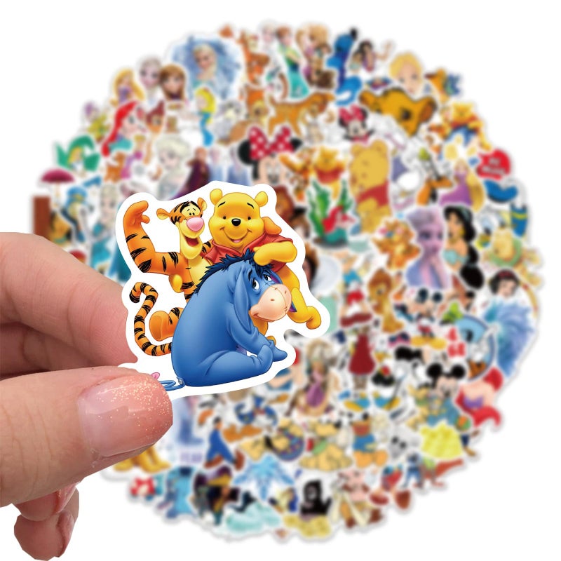 MINRAIN 100pcs Disney Cartoon Stickers for Water Bottle, Waterproof Vinyl Decal for Adult Teen Kids Laptop Skateboard Phone Travel Case Bike Guitar Computer Helmet (dsn100) - Image 3