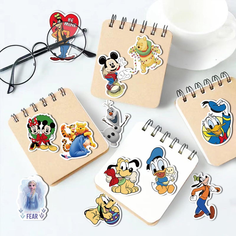 MINRAIN 100pcs Disney Cartoon Stickers for Water Bottle, Waterproof Vinyl Decal for Adult Teen Kids Laptop Skateboard Phone Travel Case Bike Guitar Computer Helmet (dsn100) - Image 2