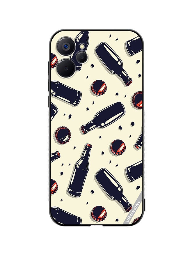 Protective Case Cover For Realme 9i 5G Wine Bottles Design Design Multicolour
