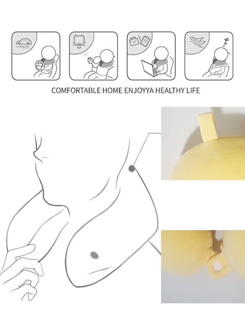 KASTWAVE Travel Pillow Airplane Neck Pillow for Traveling 100% Pure Memory Foam U Shaped Neck Pillow Washable Super Lightweight Portable Headrest Great for Airplane Chair Car Home Office - Image 3