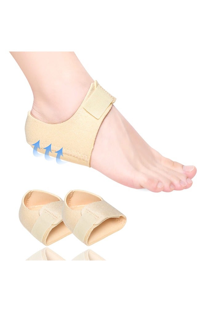 بوفان كؤوس كعب التهاب اللفافة الأخمصية لآلام الكعب، واقيات الكعب، وسادات أكمام الكعب، دعم الكعب لآلام الكعب، نتوء الكعب، الكعب المتشقق للنساء والرجال (بيج) - Image 1