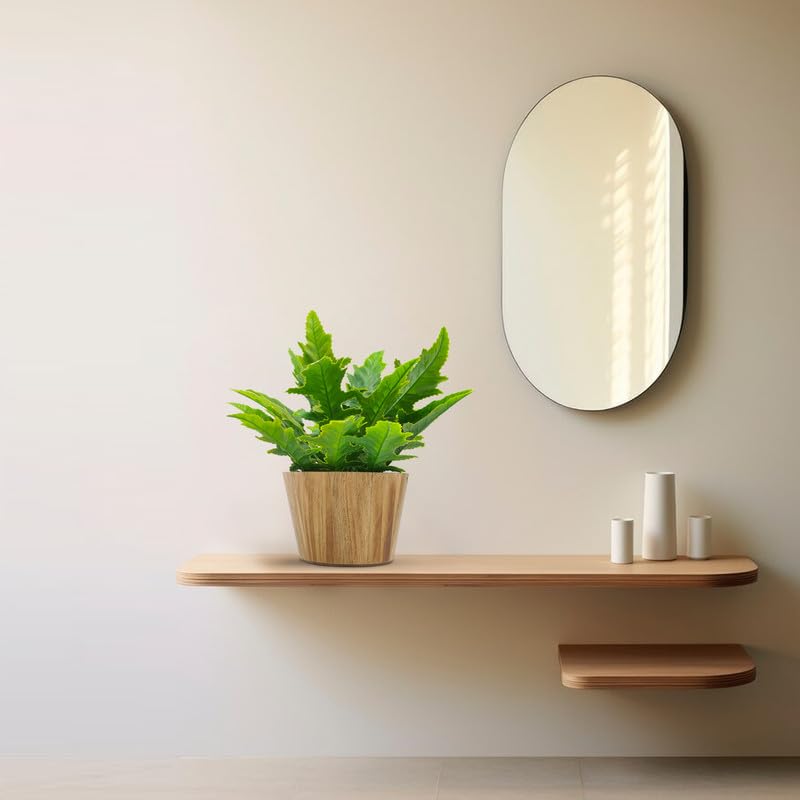 fancymart Plastic Artificial Plant Arrangement In Wood Pot(Design-15),Multicolor - Image 5