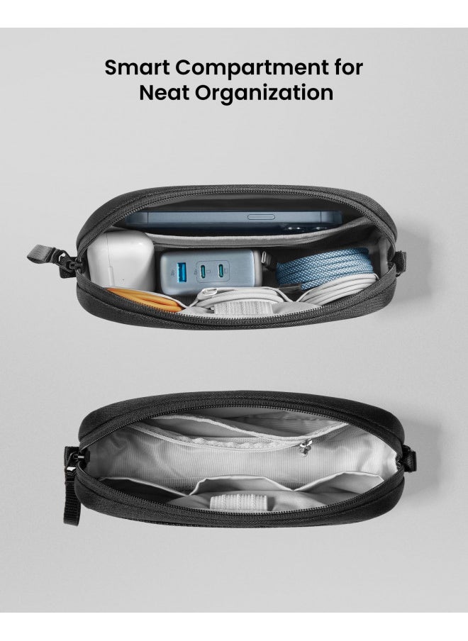 Tomtoc tomtoc Recycled Portable Storage Pouch Bag Case Accessories Organizer Compatible with MacBook Laptop Charger, Mouse, Cables, Hub, Power Adapter, Power Bank, Toiletries, Cosmetics, Personal Items  - Image 3