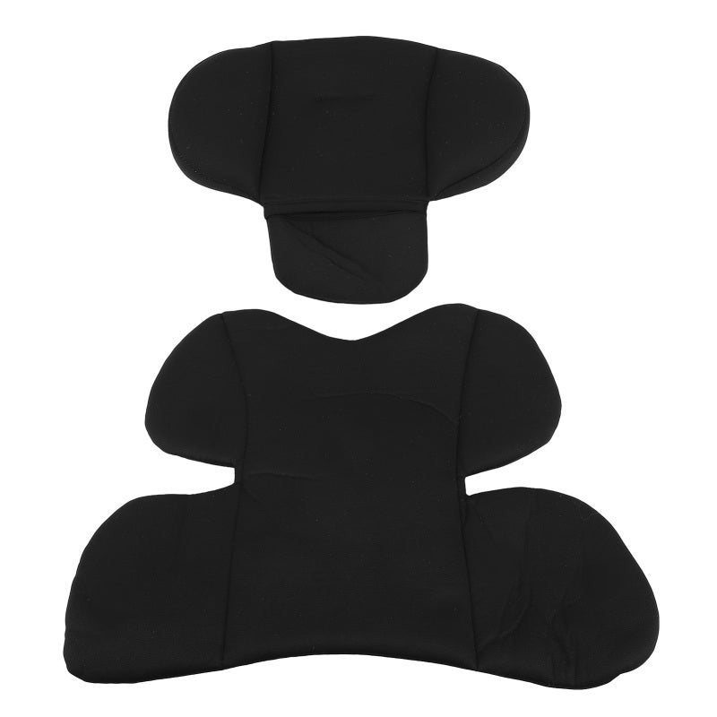 Baby Carseat Cushion Insert: Black Premium Soft Machine Washable Material - Lightweight Portable Design Infant Carseat Head Support for Newborn Travel Strollers Carriers Spine Protection - Image 1