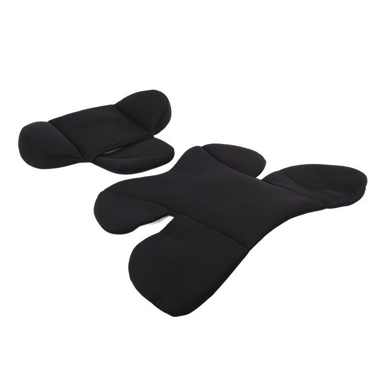 Baby Carseat Cushion Insert: Black Premium Soft Machine Washable Material - Lightweight Portable Design Infant Carseat Head Support for Newborn Travel Strollers Carriers Spine Protection - Image 2