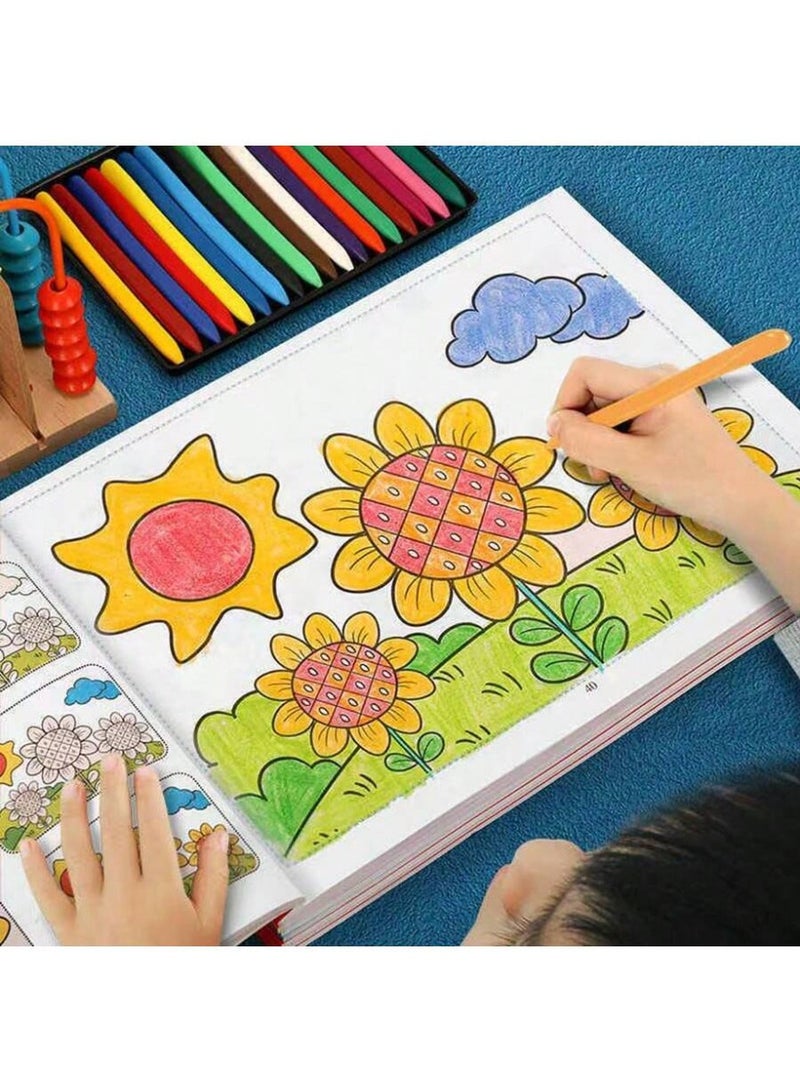 Kids Coloring & Drawing Activity Book Set of 6 with 31 Fun Pages Each, Educational Cartoon Coloring Books for Ages 3–6, Step-by-Step Drawing & Coloring Exercises, Creative Art Practice Workbook for Boys & Girls - Image 1