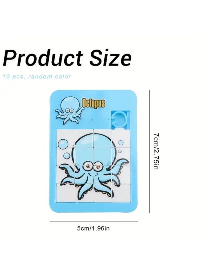 20 حزمة من ألغاز الحيوانات الصغيرة المنزلقة لأطفال، ألعاب تحدي العقل، تعلم ما قبل المدرسة - Image 3