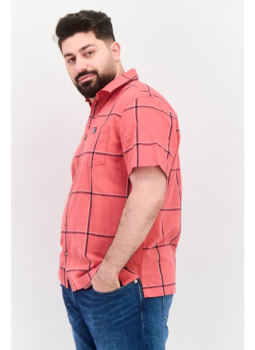 Men Regular Fit Short Sleeves Plaid Casual Shirt, Red - pzsku/Z30626CBFB7A813301461Z/45/_/1737642201/c6ec4c95-f744-4796-9ddd-14180bea89be