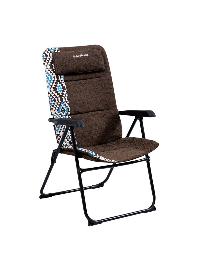 AL SANIDI Picnic portable chair Trips Chair Coffee Brown Size 62*58*102 Cm  - Image 1
