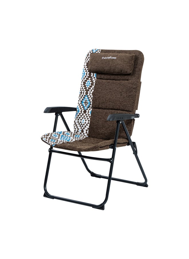 AL SANIDI Picnic portable chair Trips Chair Coffee Brown Size 62*58*102 Cm  - Image 2