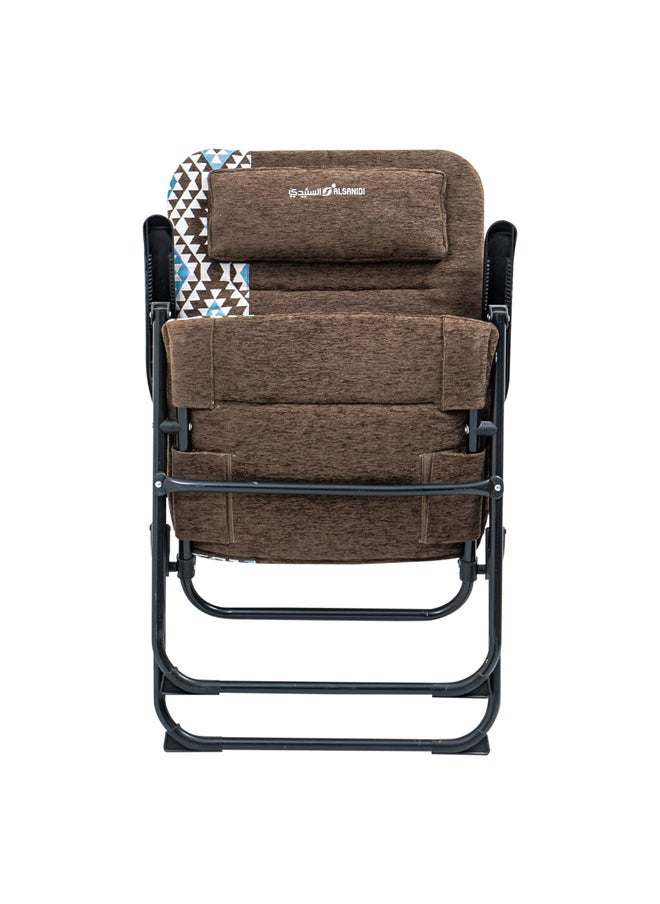 AL SANIDI Picnic portable chair Trips Chair Coffee Brown Size 62*58*102 Cm  - Image 5