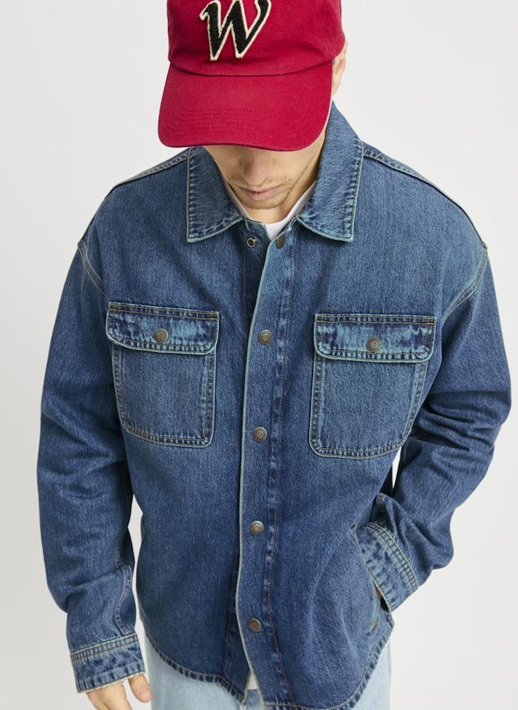 JACK & JONES Pocket Detail Regular Fit Denim Shirt  - Image 3