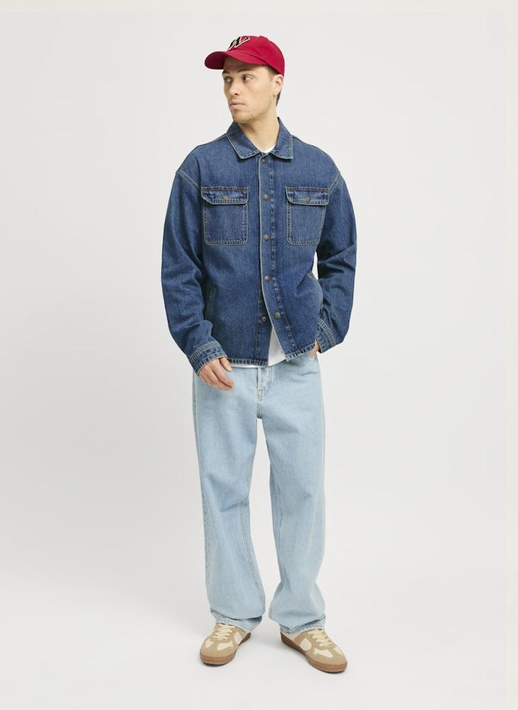 JACK & JONES Pocket Detail Regular Fit Denim Shirt  - Image 4
