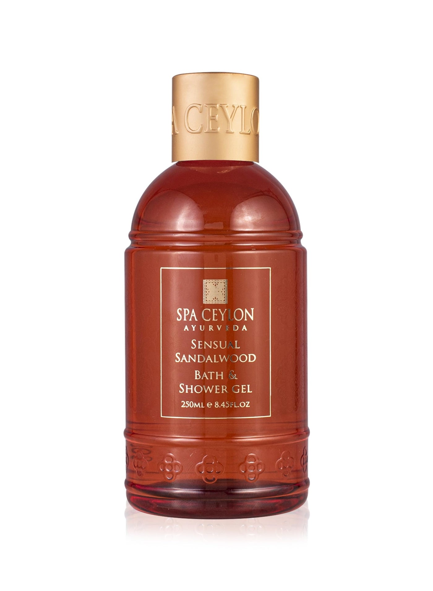 SPA CEYLON Sensual Sandalwood Bath & Shower Gel | Hydrating Herbal Bath Wash with Essential Oils | Organic Aloe Vera and Coconut | Vegetarian & Cruelty-Free | 250ml