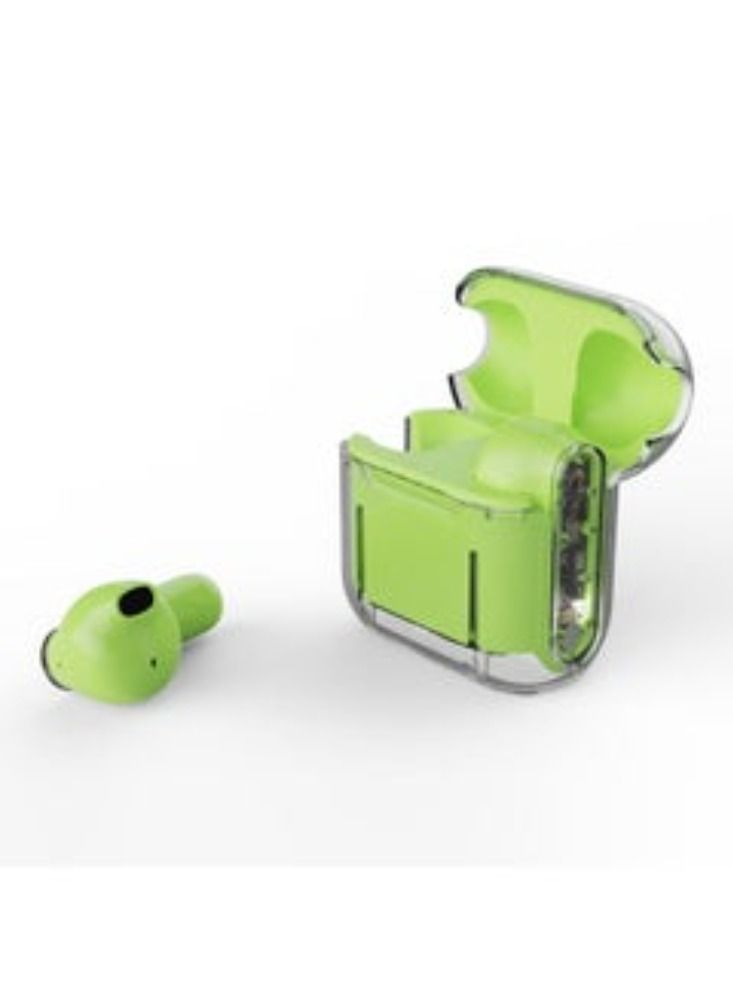 Dream Zone New Pro12 Wireless Bluetooth Headset Transparent Bin Tws Esports Gaming Low Delay Noise Reduction Green - Image 1