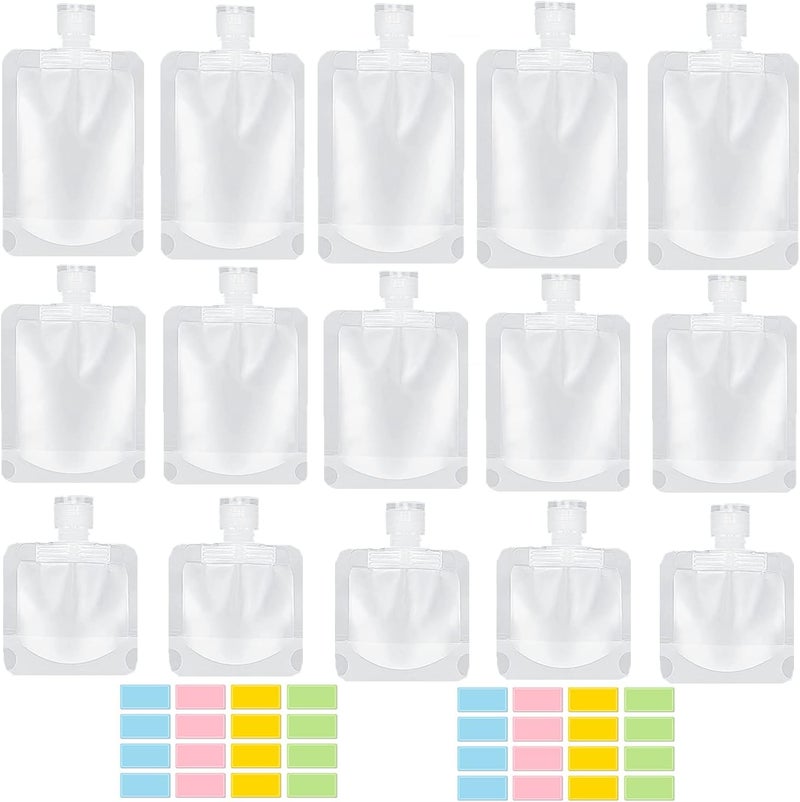 SEQUHITKU 17 Pack Travel Pouches for Toiletries - TSA Approved Refillable Containers - Image 1