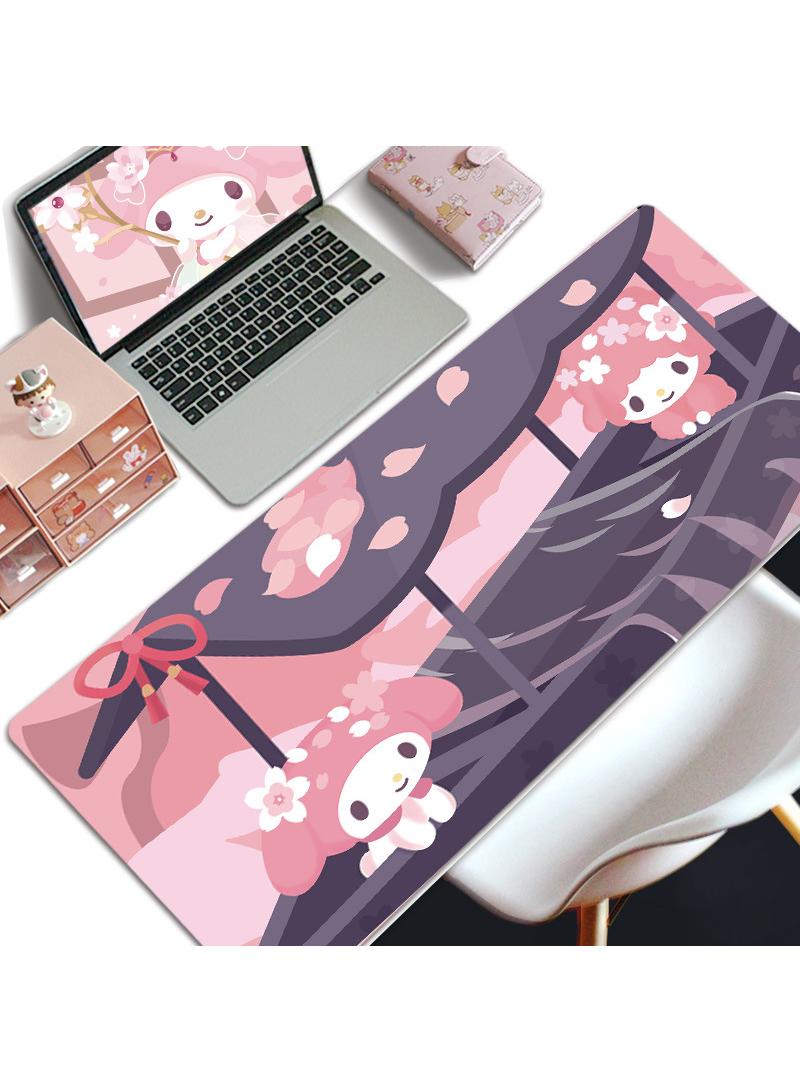 Loquat My Melody Girls Gift Gaming Mouse Pad Extended Large Mat Desk Pad Stitched Edges Mousepad Long Mouse Pad And Non-Slip Rubber Base Mice Pad 800X300X4mm  - Image 1