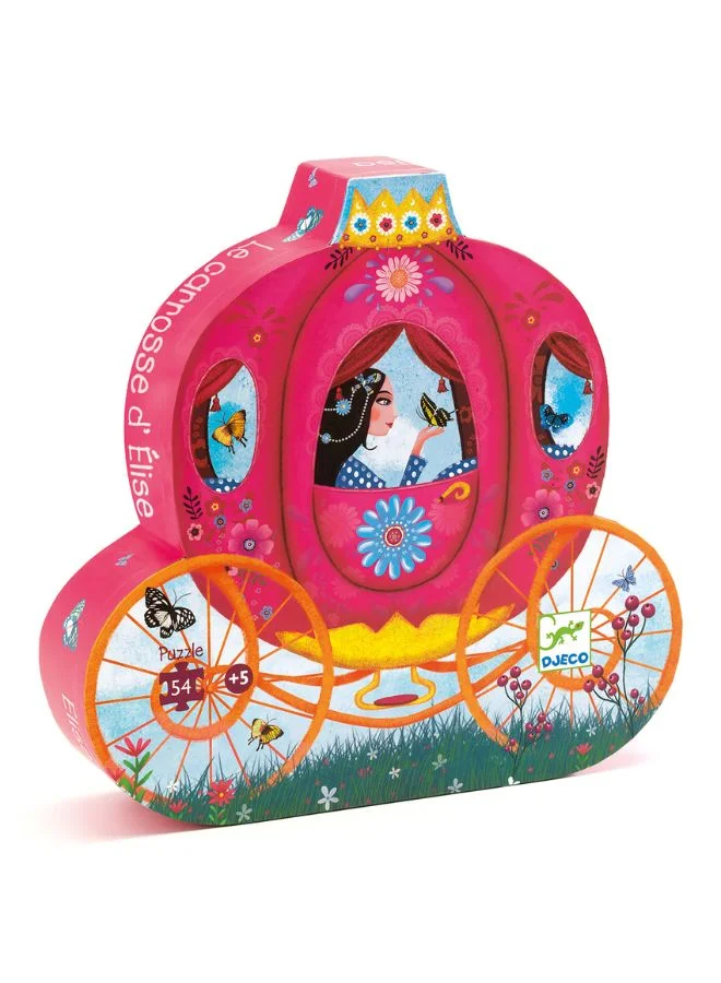 DJECO Elise'S Carriage Silhouette Puzzle - 54Pcs