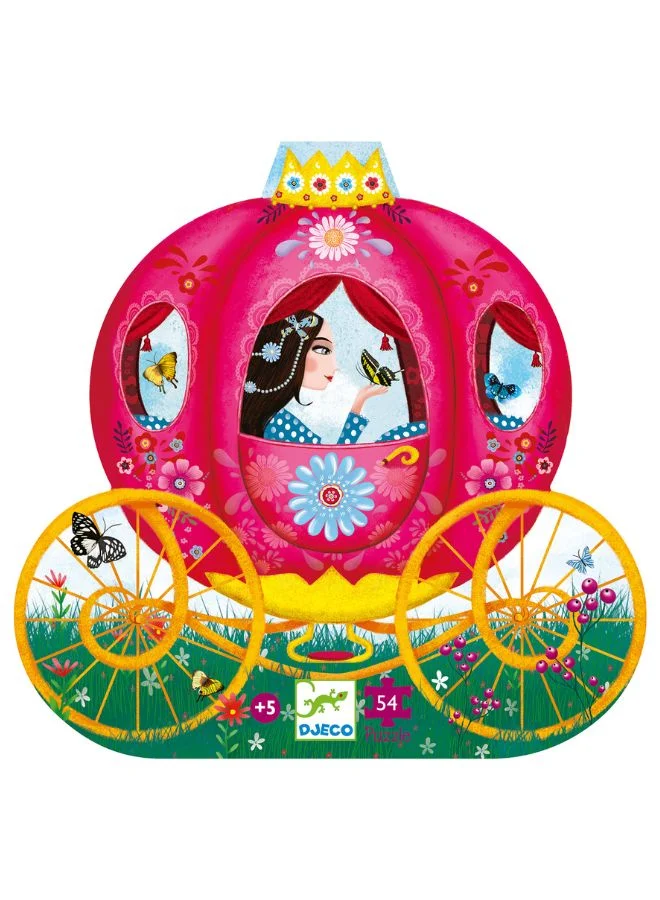 DJECO Elise'S Carriage Silhouette Puzzle - 54Pcs