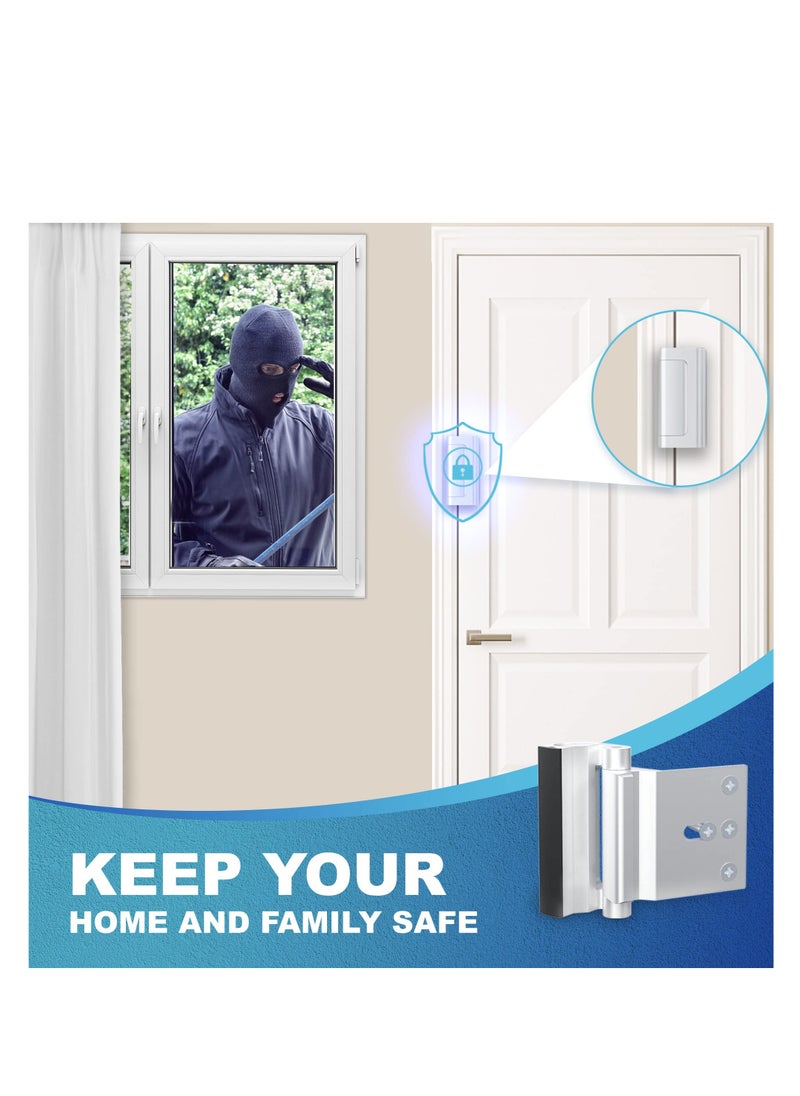 SYOSI - Door Reinforcement Lock Withstands 800lbs of Force, Silver Extra Door Lock with 8 Screws Prevents Unauthorized Entry, Upgrade Door Lock to Defend Your Home  Safety and Privacy - Image 1