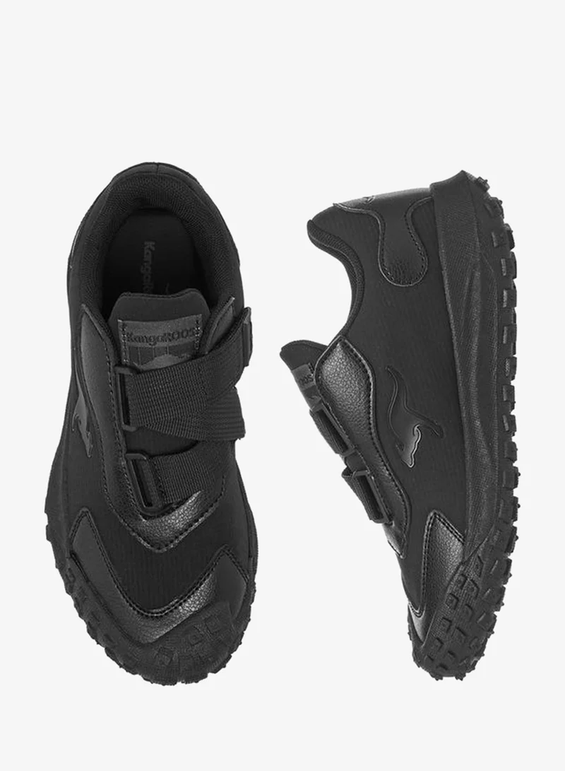 Kangaroos BLACK Boys Panelled Hook And Loop School Sports Shoes for Men | Best Price UAE