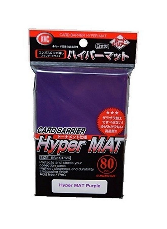 KMC KMC Hyper Matte Sleeves Purple ×5 Sets (5 Packs/Total 400 Sheets) (Japan Import)  - Image 2