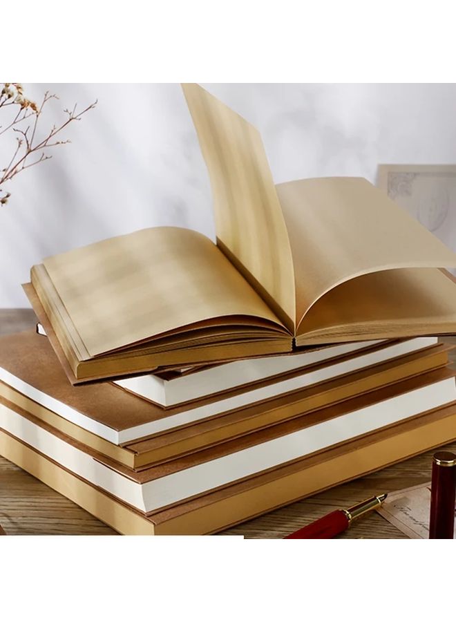 دف صغير من الجلد الصناعي 224 صفحة من ورق الكرافت كتاب جيب محمول - Image 1