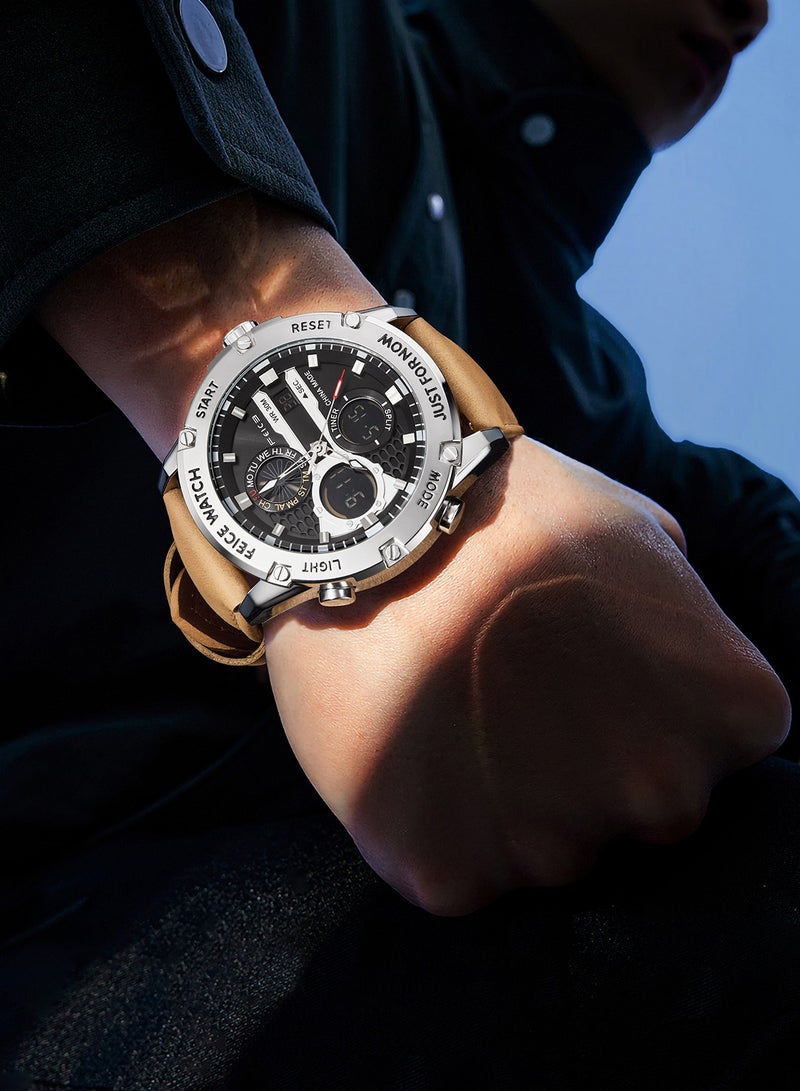 FEICE Men's Sport Watch, Analog-Digital Quartz Chronograph, Waterproof, Multifunction with Luminous Display – FK036 - Image 5