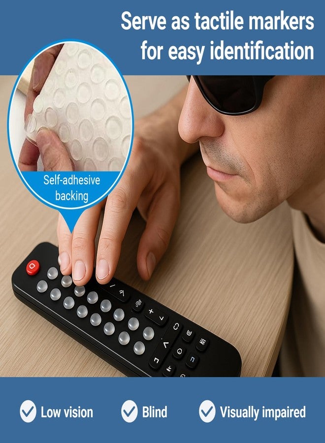 BAOZENP 100 Pcs Braille Bump Dots - Tactile Stickers for Visually Impaired, Low Vision Aids for Elderly & Blind - Image 4
