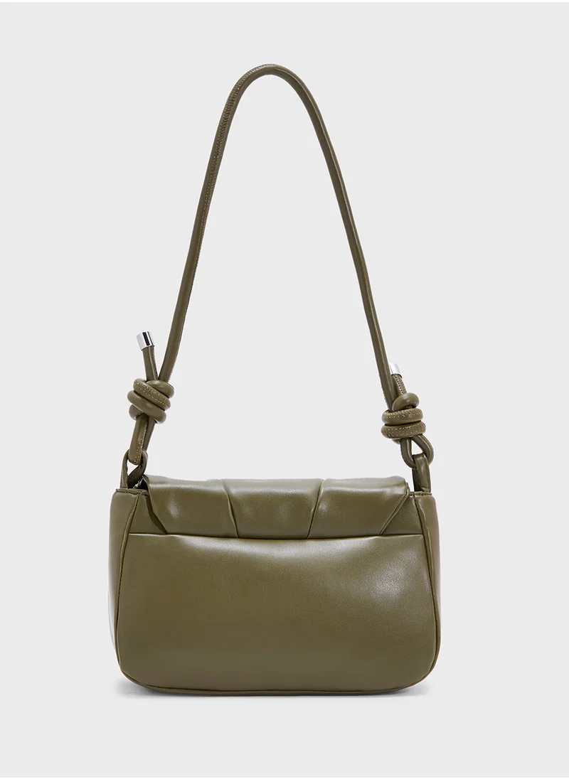 جينجر Ruched Crossbody Bag