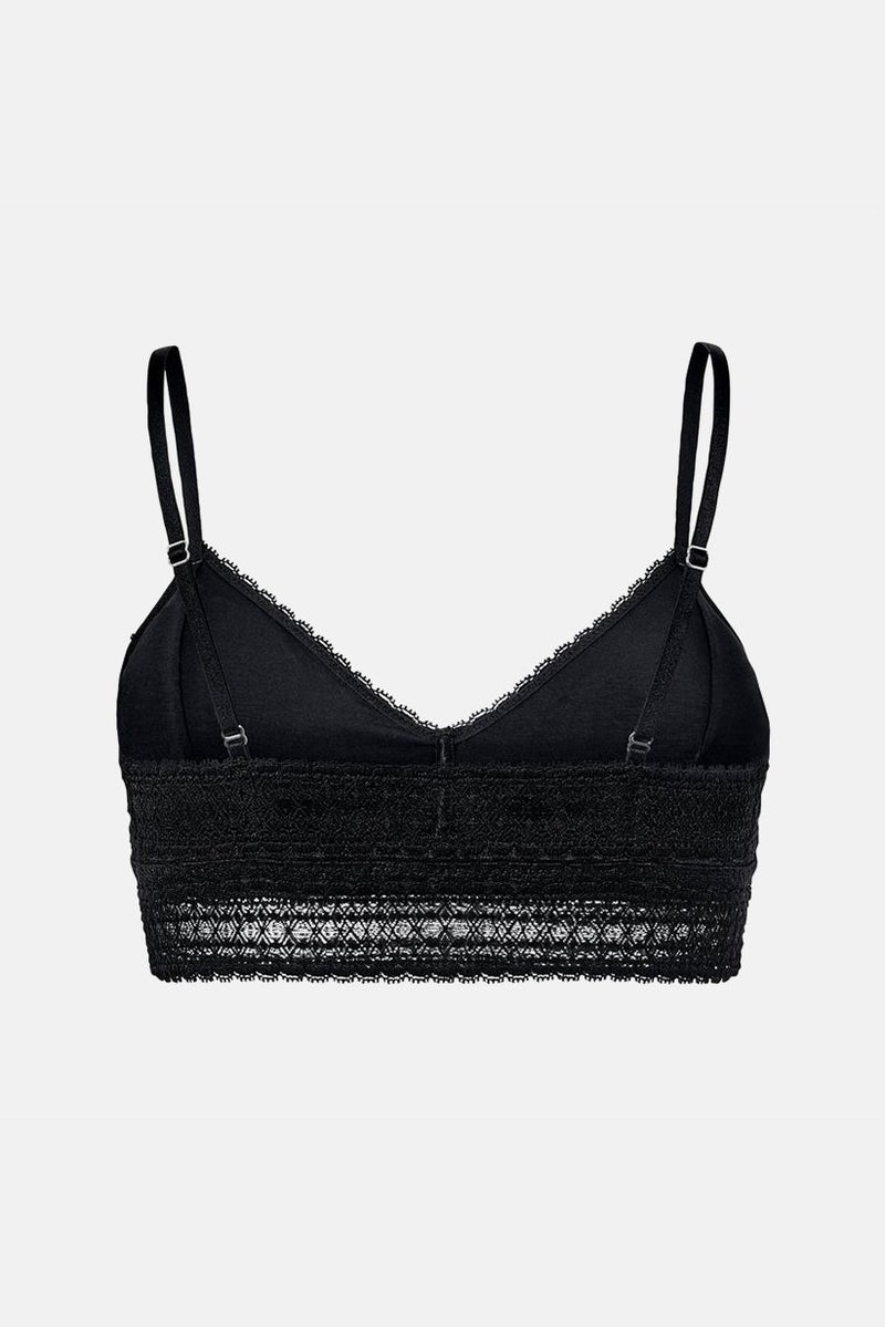 Tchibo Women Padded Unlined Lace Bra, Black - Image 3
