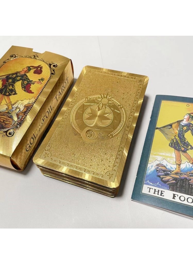 null - Gold Foil Tarot Cards Full Color Waterproof Tarot-Type C - Image 1