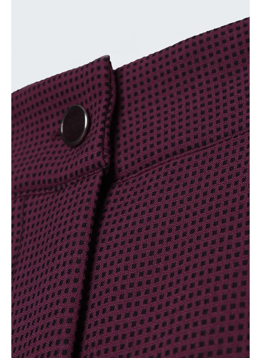 Allday Plum-Flared Casual Trousers