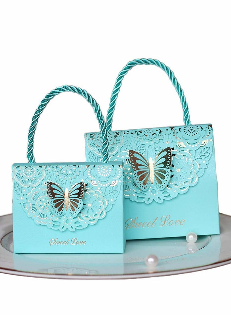 Excefore Wedding Favor Boxes, 18 Pcs Flower Laser Cut Party Favors Bags Baby Shower Candy Gift Box Set Butterfly Event Decorations - Image 1