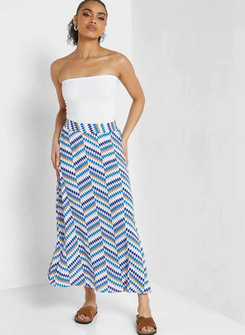 ONLY Zigzag High Waist Skirt