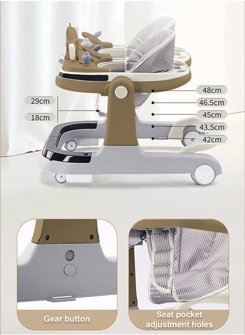 MaBaby Baby Walker Car Anti-O-Leg Anti-Turnover Boys and Girls Baby Can Sit and Push the Learning Walking Walker Stroller  - Image 2
