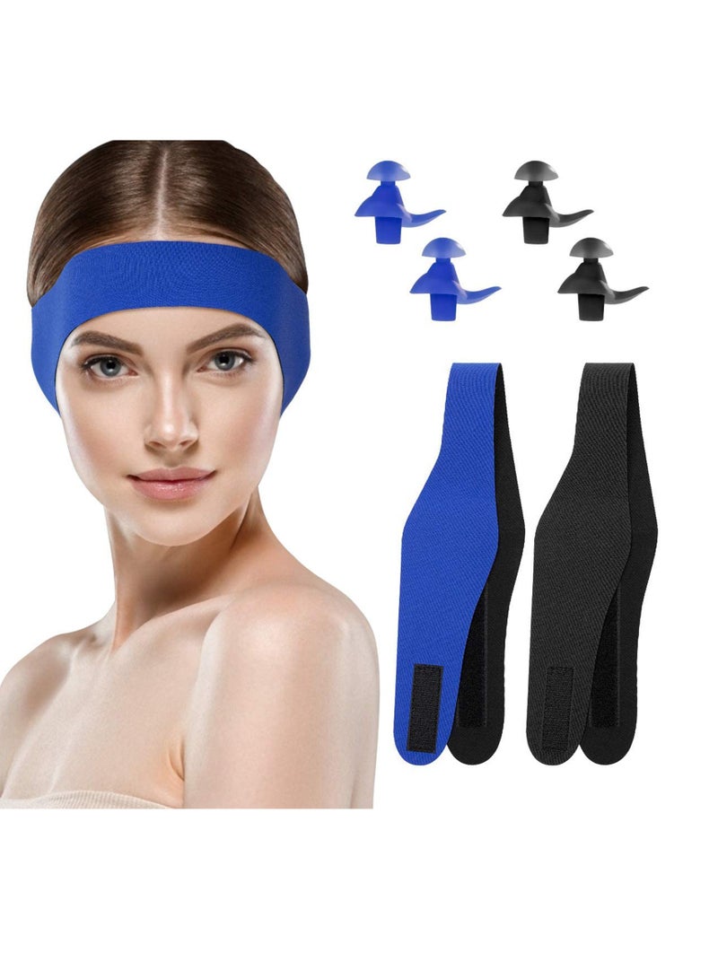 Loquat Swimming Headband Best Design Ear Band to Protect Swimmer Ears, Doctor Recommended to Keep Water Out and Earplugs in, Neoprene Adjustable - Image 1
