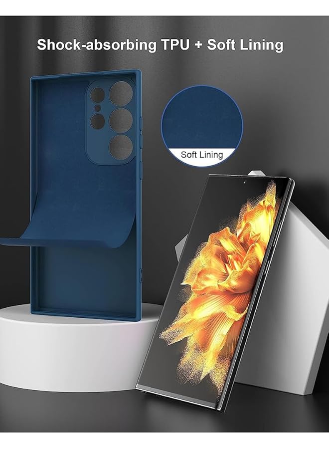 erorex Protective Slim Fit Case Liquid Silicone Cover With Full Body Protection Anti Scratch Shockproof Case For Samsung Galaxy S24 Ultra Blue Snap Love Multicolour Mcplssgs24Ubluea580 - Image 3