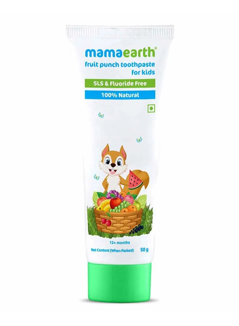 Mamaearth Fruit Punch Toothpaste For Kids 50gm - Image 1
